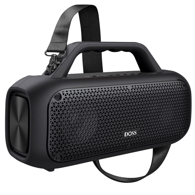 DOSS Extreme Boom Outdoor Bluetooth Speaker with 60W Mighty Sound Deep Bass 30H Playtime10400mAh Power Bank BT 5.3 IPX6 Waterproof Portable Strap for Camping Pool Beach Garage Work